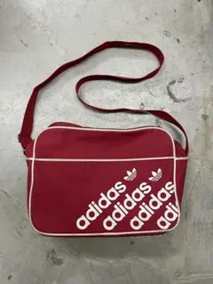 00s adidas アディダス　ショルダーバック　トレフォイル　赤　y2k