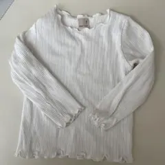 petit main ホワイト長袖カットソー 90cm