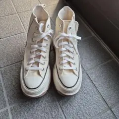 厚底 CONVERSE ALL STAR ベージュ ハイカットスニーカー