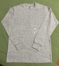 【新品・未使用】【UNIQLO】ソフトタッチクルーネックT 長袖メンズ　グレー