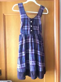 axes チェック柄ワンピース