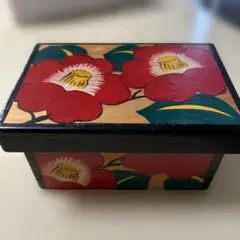 希少】熊本 伝統工芸品 花手箱 二代目 住岡忠嘉作 椿 人吉 郷土玩具
