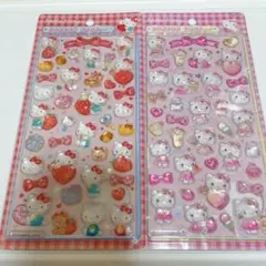サンリオ ハローキティ ボンボンドロップシール 2枚セット　ピンク　赤