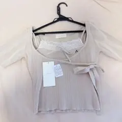 ANDMARY Cachecoeur lace set tops beige - メルカリ