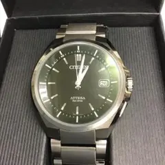 ❣️CITIZENシチズン❣️ATTESA Eco-Driveソーラー電波時計チタン