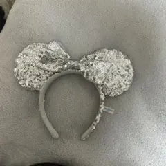 ミニーマウス耳カチューシャ シルバー