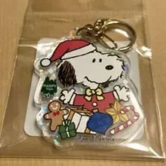 スヌーピータウン　クリスマス　ホログラムアクリルキーチェーン　アンディ