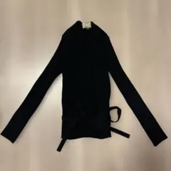 giu giu リブ編み ブラック カーディガン S