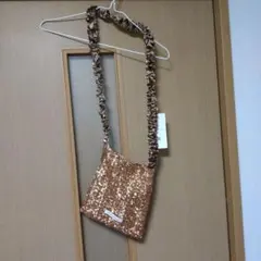 ブージュルードゴールド スパンコール ショルダーバッグ 小