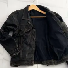 DIESEL ディーゼル デニムジャケット ジップアップ ブルゾン 黒 XL