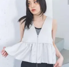 サテンペラムZIPベスト/JEANASIS