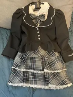 女の子　卒園式　入学式　フォーマル　120 hiromichi チェックスカート