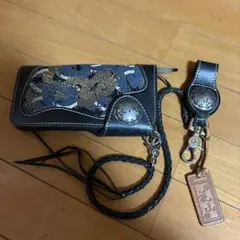 花山ドラゴン刺繍 レザー長財布のサムネイル