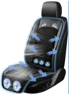 クールシート 車 2枚超大型ファン＋3枚強力ファン DC12V/24V対応 