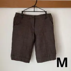 ビームス レディース ハーフパンツ Mサイズ ブラウン 美品