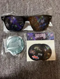深海　ランダムガチャ　サングラスとスマホグリップとステッカー3枚セット