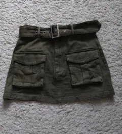 SHEIN フラップポケット ベルト カーゴスカート