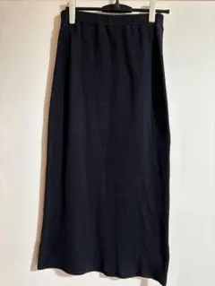 FREAK'S STORE リブロングスカート　ブラック