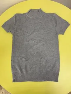 【アウトレット品】半袖サマーリブニット グレー