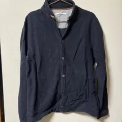 SHIPS ネイビー ボタン付きカーディガン　コットン100%