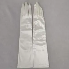 ウェディンググローブ ロング　アイボリー サテン HALLO GLOVES