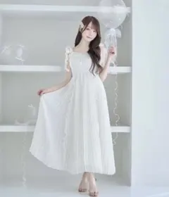 ロゼミューズ Rosé Muse フリルプリーツエアリーキャミワンピース ロゼミューズ Rosé Muse フリルプリーツエアリーキャミワンピース