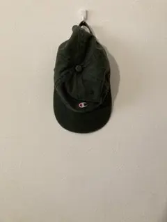 Champion ダークグリーン キャップ