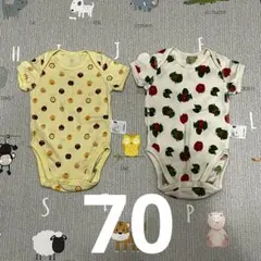 UNIQLO 半袖ボディスーツ 70サイズ 2枚セット