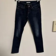 【美品】AZUL BY MOUSSY スキニーデニム ダークブルー