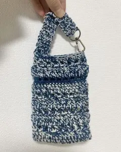 スマホホルダー ハンドメイド 青