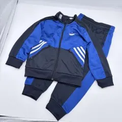 adidas ジャージセット 青/黒 セットアップ 110サイズ