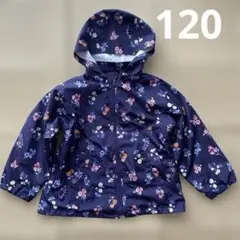 ピケットクラブ　ウィンドブレーカー 120 中古　紺色　花柄　ネイビー　上着