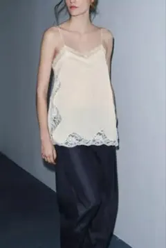 ZARA ZW COLLECTION レーストリムキャミソールトップス