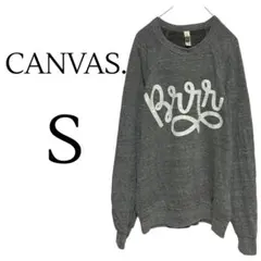 CANVAS. Brrr ロゴプリント スウェット トレーナー グレー S
