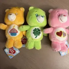 値下げ可　 Care Bears ケアベア ぽってりきらきらぬいぐるみ 3種のサムネイル