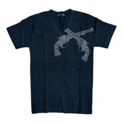 roar guns ロアー ガンズ シルバーガンズ VネックTシャツ ブラックのサムネイル