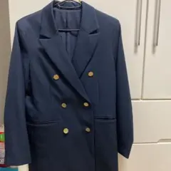 GUネイビー ダブルブレスト ジャケット