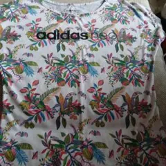 ガ*2様 adidas neo 花柄 Tシャツ　Mサイズ