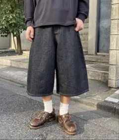 美品 00s 極太 AKADEMIKS バギーデニムショートパンツ HIPHOP - メルカリ