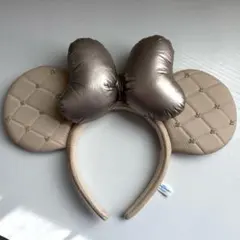 ミニーリボンキルティングカチューシャ（ベージュ）