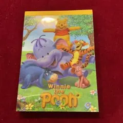 平成文具　平成レトロ　Disney くまのプーさん　メモ帳　シール付き