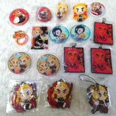 鬼滅の刃 煉獄杏寿郎 アクキー 缶バッジ ラバスト ヘアゴム