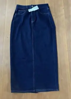 ダークブルー　デニムタイトスカート　デニムスカート　LAKOLE