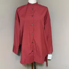 【定価19,000円】Aga　ロングワイドシャツ　レンガ　ヤマダヤ　Mのサムネイル