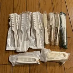 ホテルアメニティ　ブラシ　折りたたみブラシ9本セット