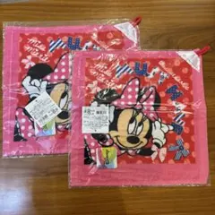 17.ディズニー ミニーマウス フェイスタオル チェリー柄 - メルカリ