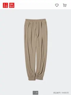 ユニクロ　クレープジャージージョガーパンツ　レディースXS ブラウン