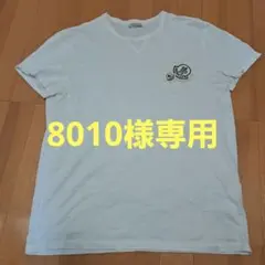 MONCLER ホワイト ダブルワッペンTシャツ Lサイズ