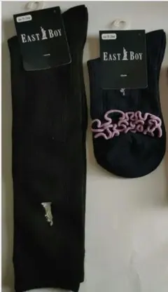 EAST BOY 　ブラック　ソックス ２足セット