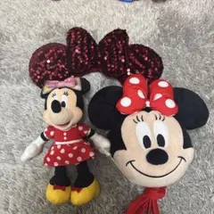 ミニーちゃんカチューシャ、ポシェット、キーホルダー